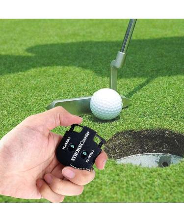 Rovepic 2 Pack Golf Score Counter - Mini Square Handy Shot Count Tool with Key Chain - Plastic Golf Training Aid - Buy Online on GoSupps.com