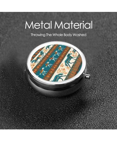 Portable Horse Printed Mini Round Pill Box | 3 Compartment Travel Pill Organizer for Home & Office - Buy Online on GoSupps.com