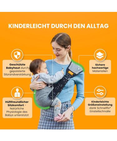 Gubby GuPs Ergonomic Baby Carrier V1.0 - Quick Inserts Hip Seat Design Ideal for Newborns & Toddlers up to 15kg - Dark Blue | Family-land.de  - Buy Online on GoSupps.com