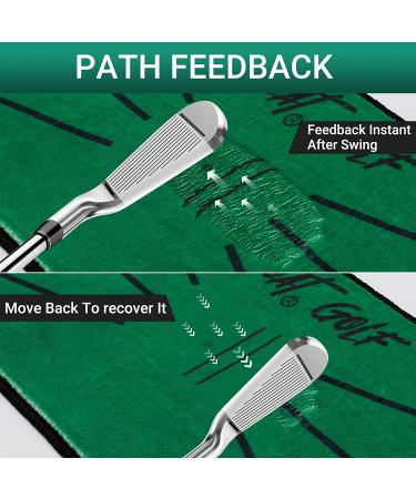 MSOAT Golf Swing Mat w/ Impact Traces | Portable Training Aids for Backyards | Velvet Material | Accustrike Technology | Darker Green - Buy Online on GoSupps.com