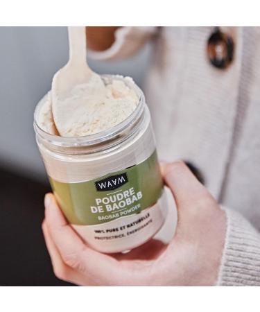 WAAM Cosmetics Baobab Powder 100% pure and natural Fortifying and regenerating hair care 150g - Buy Online on GoSupps.com