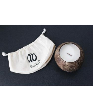Eco Four Twenty Natural Coconut Candle | 40+ Hour Burn | Real Coconut & Soy Wax | Luscious Lavender Scent - Buy Online on GoSupps.com