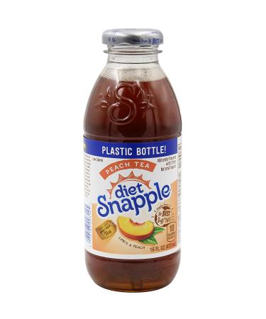 Snapple Diet Peach Iced Tea 16oz Bottle (Pack of 8) - 128 Fl Oz Total - Buy Online on GoSupps.com