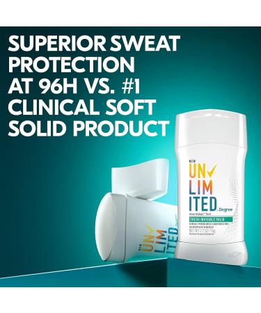 Degree Unlimited Antiperspirant Deodorant Stick Fresh 2 Count - Long-Lasting Sweat & Odor Protection - SmartAdapt Tech - 2.7 oz - Buy Online on GoSupps.com