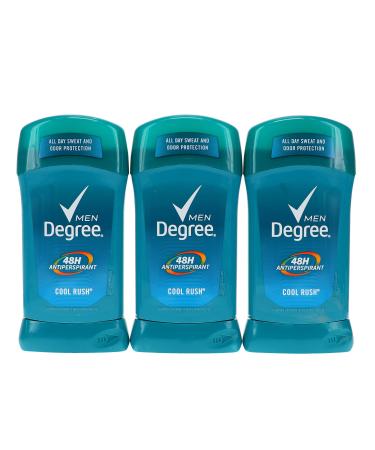 Degree Deodorant 2.7 Ounce Mens Cool Rush (3 Pack) (Packaging may vary)
