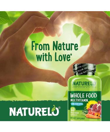 NATURELO Whole Food Multivitamin for Teenage Boys - 60 Capsules - Non-GMO Vegan Supplement with Plant Extracts for Active Kids - Buy Online on GoSupps.com