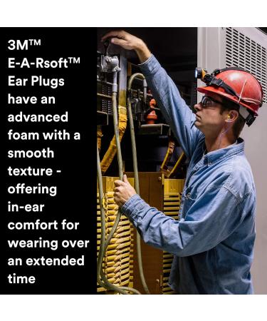 3M Ear Plugs 5 Pairs E-A-Rsoft Yellow Neons VP311-4106 - Metal Detectable Cord, Disposable Foam NRR 32 - Buy Online on GoSupps.com