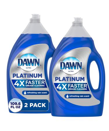 Dawn Platinum Dishwashing Liquid Dish Soap, Refreshing Rain Scent, 54.9 fl oz (Pack of 2)