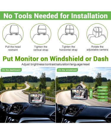 Rohent HD 1080P Baby Car Camera Mirror for Crystal Clear Night Vision | Easy 5-Min Installation | Infant Travel Safety Kit N06 - Buy Online on GoSupps.com