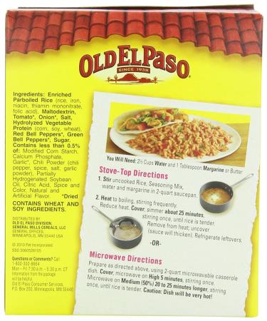 Old El Paso Spanish Rice 7.6 oz. - Pack of 12 | Authentic Spanish Flavor | 7.6 Ounce x 12 Pack - Buy Online on GoSupps.com