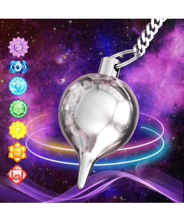 Radiesthesia pendulum water drop - Esoteric/Oracle pendulum Geobiology mood man travel magnetizer Silver 30 gr