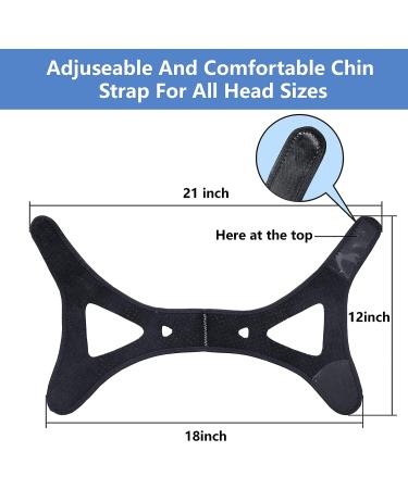 Adjustable Breathable Anti Snoring Chin Strap - Stop Snoring & Improve Sleep Quality - Snore Reducing Aid - Black - Buy Online on GoSupps.com