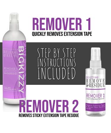 Big Kizzy Hair Extension Remover 1 + Remover 2 Bundle - Fastest & Easiest Tape In Adhesive Removal - Buy Online on GoSupps.com