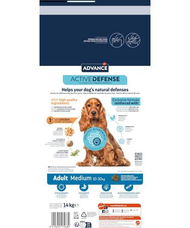 Advance Medium Adult Chicken - Dry Food for Medium Breed Adult Dogs with Chicken - 14kg - Buy Online on GoSupps.com