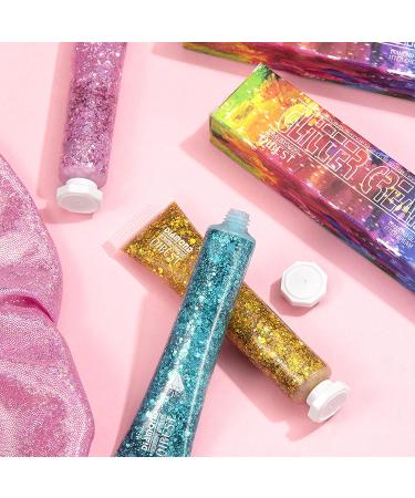 DELISOUL Mermaid Sequins Body Glitter Gel - White Chunky Face Glitter for Long-Lasting Shimmery Makeup at Raves, Festivals, and Parties - Buy Online on GoSupps.com
