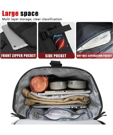 MIYCOO Black 42L Gym Bag - Sports Duffle with Shoe Compartment for Men & Women - Buy Online on GoSupps.com