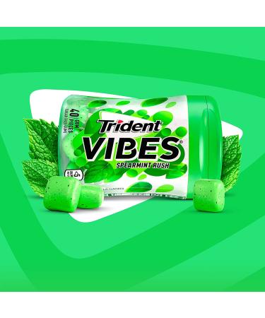 Trident Vibes Spearmint Rush Sugar Free Gum - 4 Bottles, 160 Pieces - Buy Online on GoSupps.com