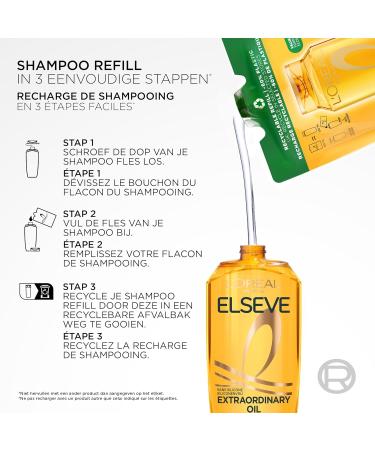 L'Or al Paris Elvive Shampooing Nourrissant Id al pour Cheveux Secs Cheveux Nourris et Brillant Pour 8 Semaines Avec Huiles de Cam lia et Marula Format Commodit Eco-Recharge Huile Extraordinaire - Buy Online on GoSupps.com
