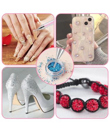 Ouligay Dual Ended Strass Picker Dotting Pen - Interchangeable Wax Heads for Nail Art & DIY Gemstones (Pink) - Buy Online on GoSupps.com