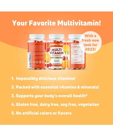 Gummymins Multivitamin Gummies for Adults - Premium Natural Formula for Men & Women | Gluten-Free & Vegetarian | Shop Now - Buy Online on GoSupps.com