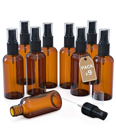 LG Luxury & Grace Set 9 Spray bottles made of glass 100 ml. Braunglas spray bottles.Refillable travel bottles.Atomizers for perfumes and cosmetics.