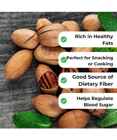 Whole Raw Pecans Premium Quality Non-GMO Gluten-Free Naturally Buttery and Crunchy Nuts for Snacking Cooking and Baking No Additives or Preservatives (225 g) - Buy Online on GoSupps.com