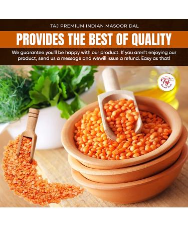 TAJ Premium Indian Masoor Dal Red Lentils - 4 lbs Jar - Buy Online on GoSupps.com