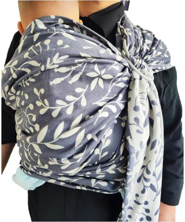 Shabany Ring Sling Carrier - 100% Organic Cotton - Baby Belly Carrier for Newborns & Toddlers - Silver (Elegant) Stylish - Buy Online on GoSupps.com