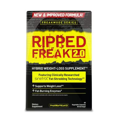 Pharmafreak Ripped Freak 2.0 - Hybrid Weight Loss Supplement - USA - 60ct V.2