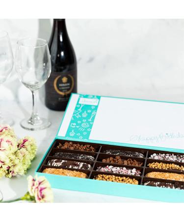 Barnett's Birthday Chocolate Biscotti Gift Basket - Gourmet Italian Cookies for Him & Her - Unique Flavors - Perfect Birthday Cake Box for Husband, Wife, Mom, Dad, Boyfriend, Girlfriend - Buy Online on GoSupps.com