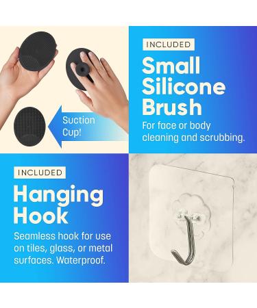 36 Silicone Back Scrubber for Shower - Extra Long Hygienic Body Brush with Handle for Exfoliating & Massaging - Black - Buy Online on GoSupps.com