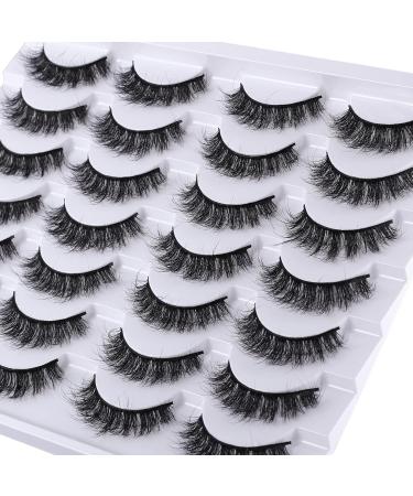 8D Fluffy False Eyelashes - Wispy Faux Mink & Cat Eye Lashes - 14 Pairs Lightweight & Stylish - Buy Online on GoSupps.com