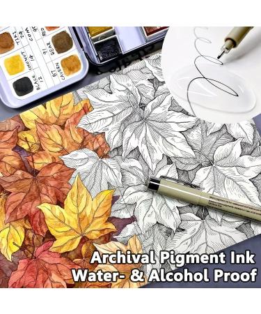 Micro Fineliner Drawing Pens Set - 6 Black Waterproof Ink Artist Supplies for Sketching, Journaling, Manga, and Watercolor - Fine Line Archival Inking Markers with 6 Tip Sizes - Buy Online on GoSupps.com