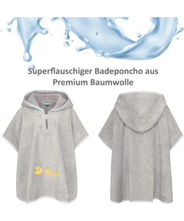 Smithy Bath Poncho for Kids | 100% Cotton Terry Cloth | Baby & Toddler Hooded Bathrobe for Girls & Boys - Buy Online on GoSupps.com