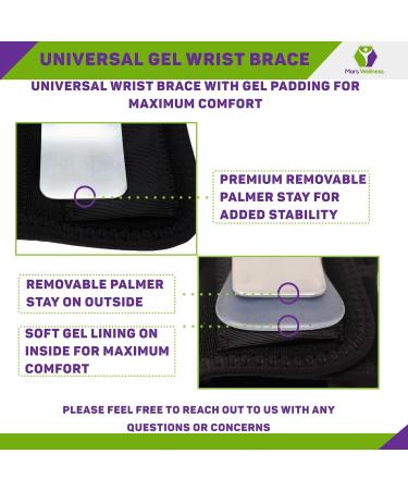 MARS WELLNESS Gel Carpal Tunnel Wrist Brace | Super Comfort Gel Pad Support | Universal Size for Left Hand | International Shipping - Buy Online on GoSupps.com