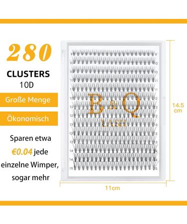 280 PC Individual Eyelashes Set - 10D Mix for Beginners | Lash Clusters & Extensions for Home Use - Buy Online on GoSupps.com