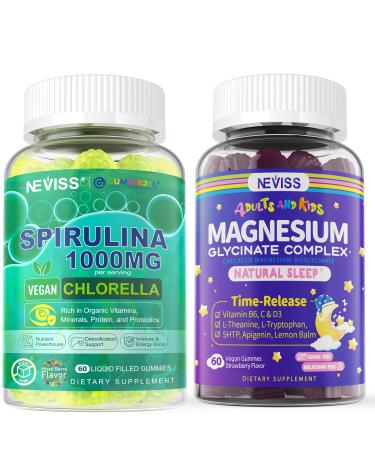 Magnesium Glycinate Spirulina & Chlorella Gummies 2 Pack