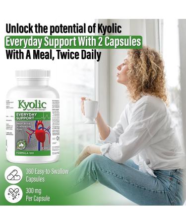 Kyolic - Aged Garlic Extract Supplements - Formula 100 Everyday Support 300mg 360 Capsules - Odorless Garlic Pills - Supports Overall Wellness Unflavored 360 count (Pack of 1) - Buy Online on GoSupps.com