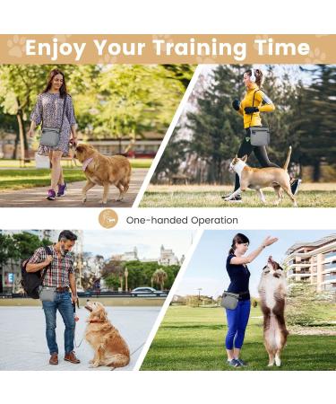 IDOGCHEW Dog Treat Pouch with Built-In Poop Bag Dispenser - Large Training Bag with Adjustable Belt - Multi Pocket Design for Treats and Toys - Buy Online on GoSupps.com