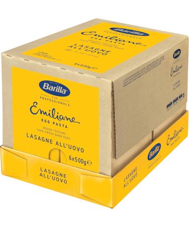  Barilla Barilla Emiliane Chef Lot de 6 lasagnes all'Uovo 6 x 500 g - Buy Online on GoSupps.com