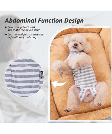 Lyneun Soft Dog Body Suit for Post-Op Recovery | Breathable & Comfortable One-Piece | Wound Protection & Allergy Relief (Gray Large) - Buy Online on GoSupps.com