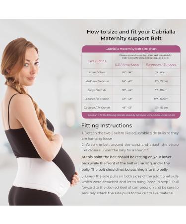 GABRIALLA Elastic Pregnancy Belly Band - Baby Safe Design | Adjustable Maternity Belt for Improved Posture and Pain Relief | Medium White - Buy Online on GoSupps.com