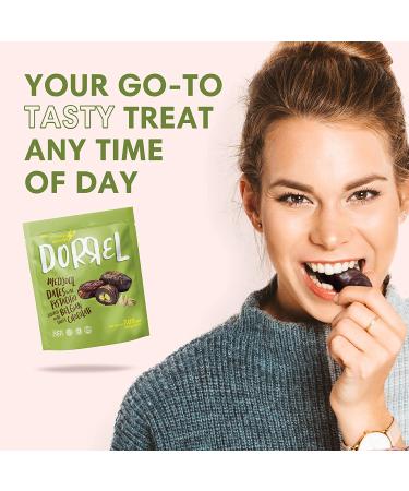 Dorrel Dark Chocolate Covered Medjool Dates with Pistachios | Nutritious High-Energy Snack | Non-GMO & Kosher | 1 Pack - Buy Online on GoSupps.com
