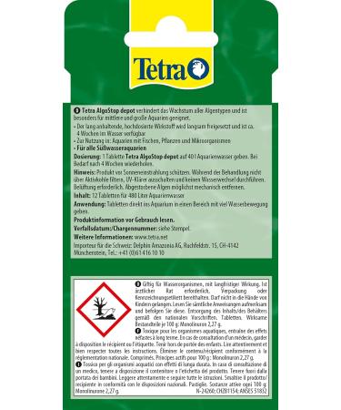 Tetra Algostop Depot - 12 Stable Tablets for Long-Term Algae Prevention in Aquariums 40L+ - Buy Online on GoSupps.com