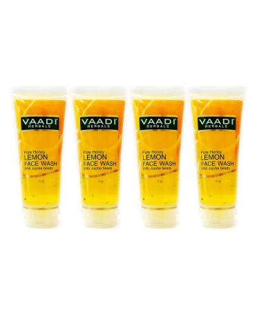 Vaadi Herbals Value Pack Of Honey Lemon Face Wash With Jojoba Beads 60ml x 4 (Pack of 4)