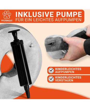 Pfotengut Inflatable Dog Breaker Crane with Air Pump | Improved Neck Cradle for Dogs & Cats | Premium Protective Collar | Leak Protection 2023  - Buy Online on GoSupps.com