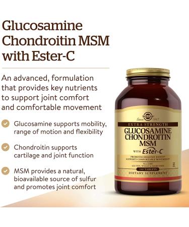 Solgar Glucosamine Chondroitin MSM with Ester-C - 180 Tablets for Joint Health - Buy Online on GoSupps.com