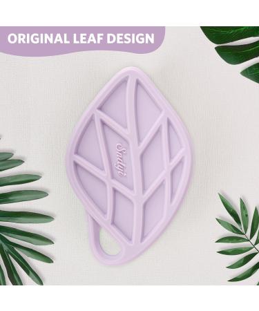 Buy Sndyi Silicone Body Brush - Gentle Exfoliating Shower Scrubber Leaf-Shaped Silicone Sponge for Sensitive Skin - Purple Lavender - Buy Online on GoSupps.com