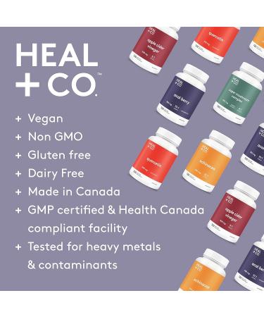 HEAL + CO. Elderberry Complex | Elderberry Garlic Echinacea Vitamin C & Zinc | Immune Support Supplement | 120 Capsules - Buy Online on GoSupps.com