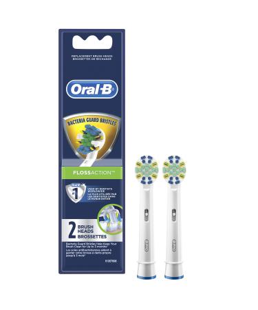 Oral-B FlossAction Electric Toothbrush Replacement Brush Heads Refill  2 Count 2 Count (Pack of 1) - Buy Online on GoSupps.com